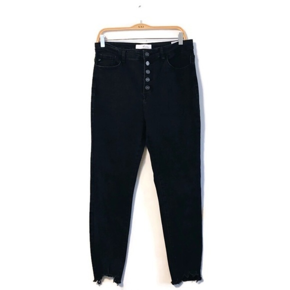 KanCan Mary Ultra High Rise Super Skinny Jeans Washed Black Junior’s size 13 30